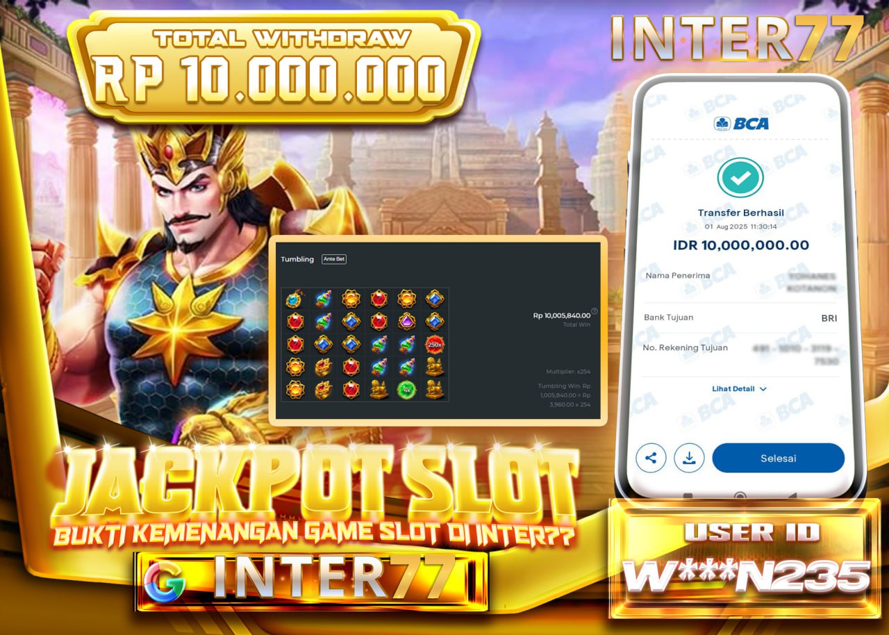 W***N235 JACKPOT SLOT GATOT KACA Rp.10.000.000 - LUNAS