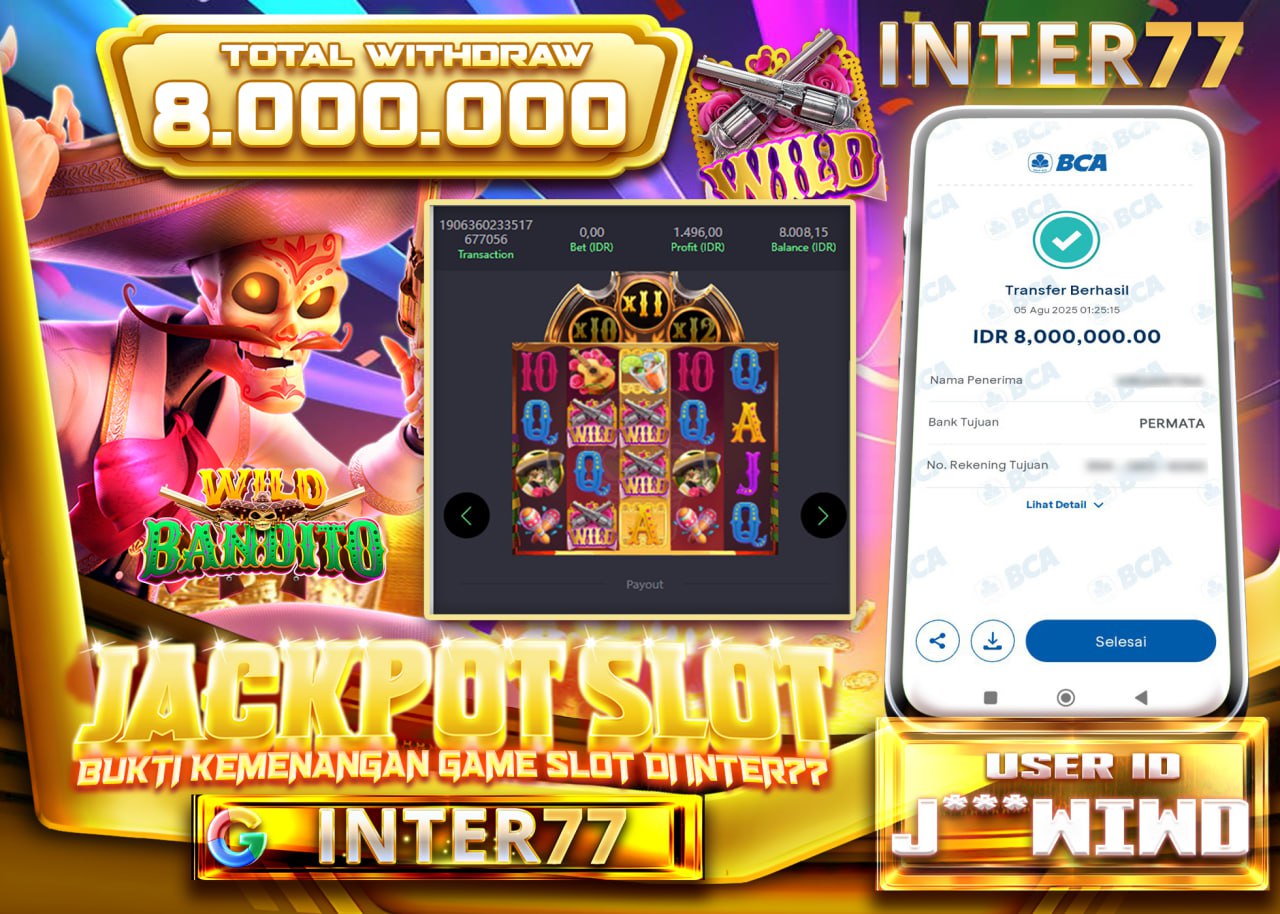 J***WIWD JACKPOT SLOT WILD BANDITO Rp.8.000.000 - LUNAS