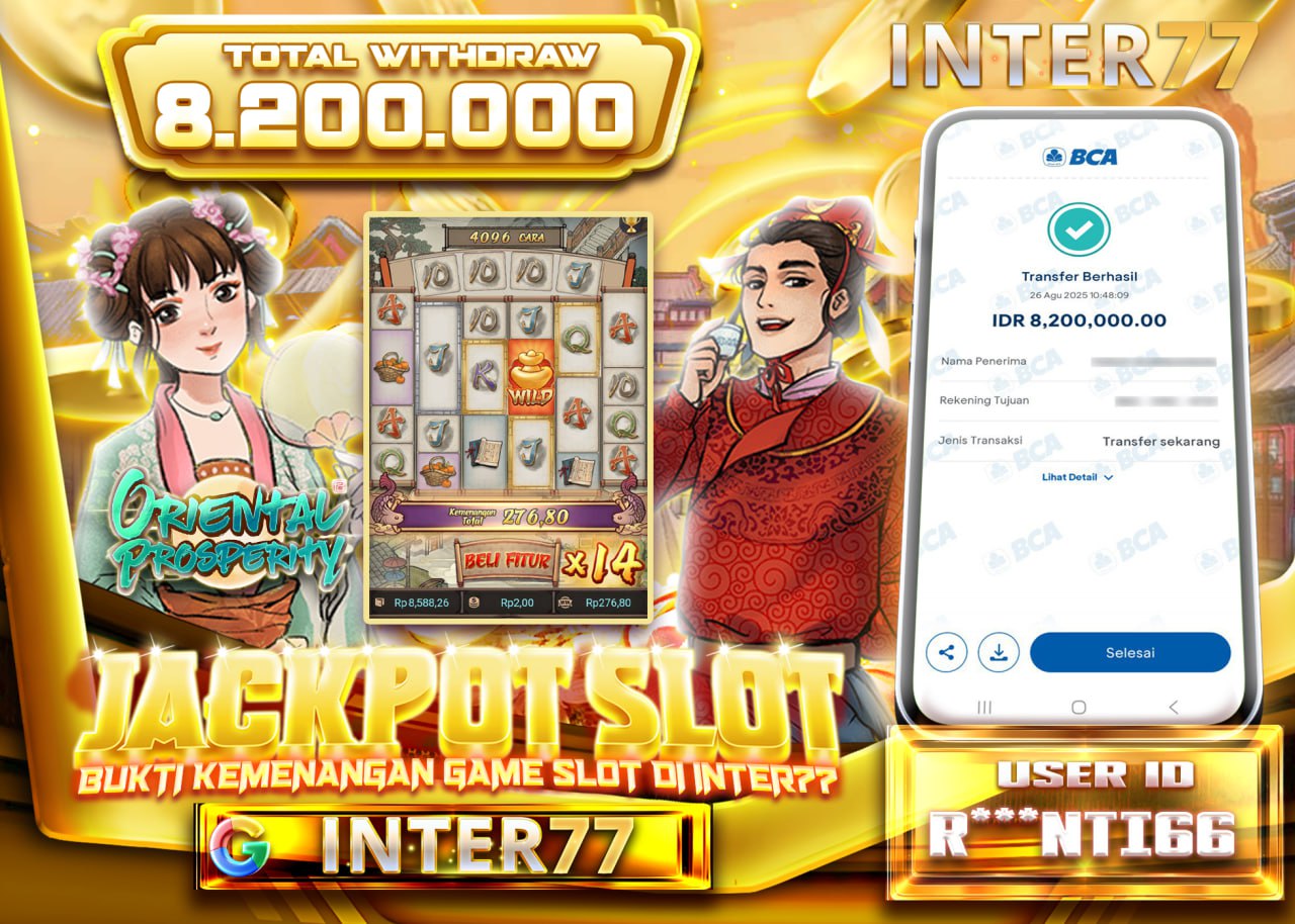 R***NTI66 JACKPOT SLOT ORIENTAL PROSPERITY Rp.8.200.000 - LUNAS
