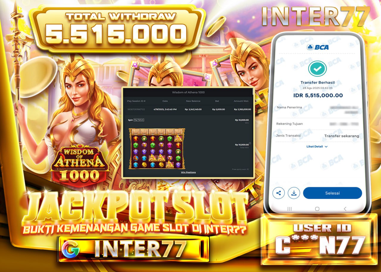 C***N77 JACKPOT SLOT WISDOM OF ATHENA Rp.5.515.000 - LUNAS