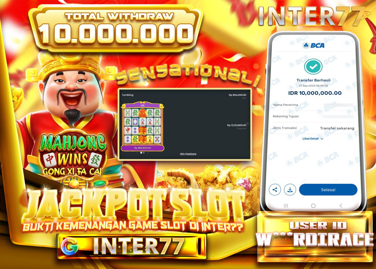 W***RDIRACE JACKPOT MAHJONG WINS  Rp.10.000.000 - LUNAS