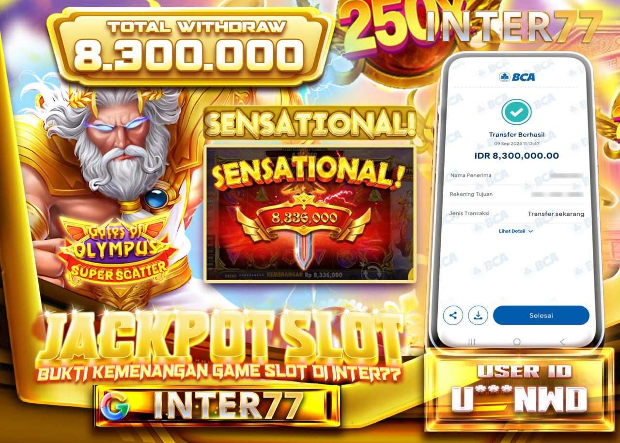 U***NWD JACKPOT GATE OF OLYMPUS Rp.8.300.000 - LUNAS