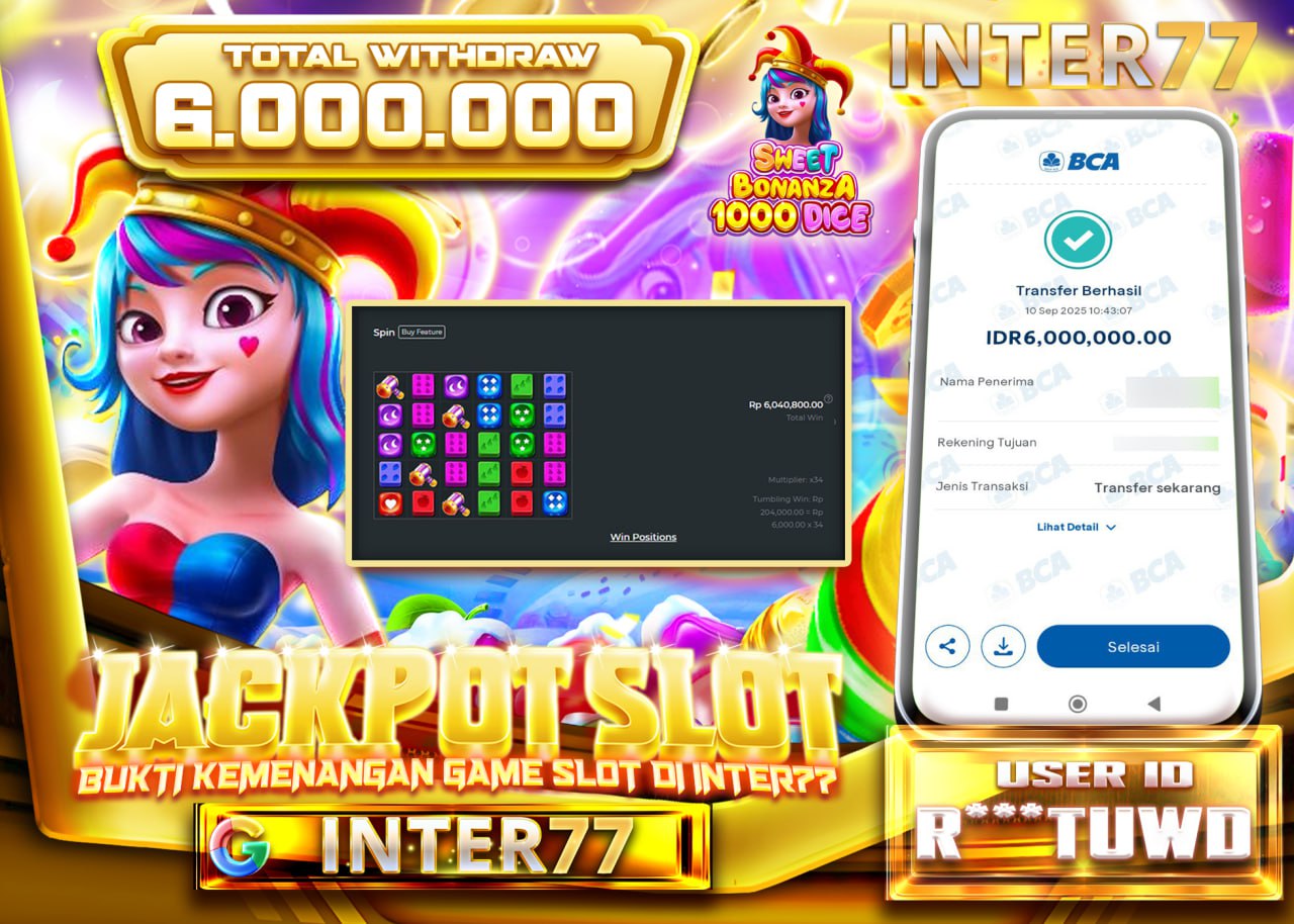R***TUWD JACKPOT SWEEET BONANZA 1000 Rp.6.000.000 - LUNAS