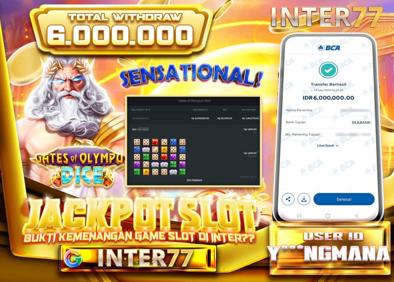 Y***NGMANA JACKPOT GATE OF OLYMPUS DICE Rp 6.000.000 - LUNAS