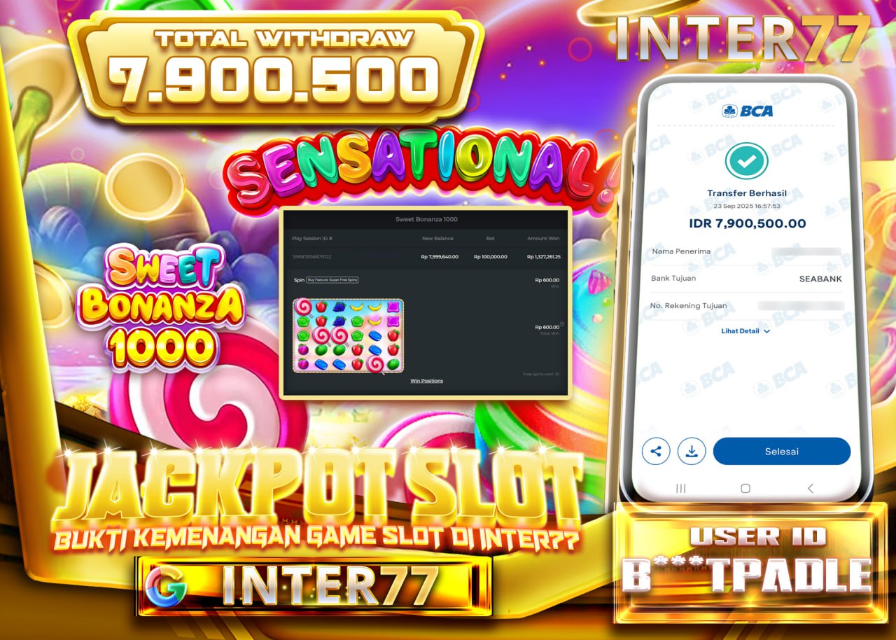B***TPADLE JACKPOT SWEET OF BONANZA 1000 Rp 7.900.500 - LUNAS
