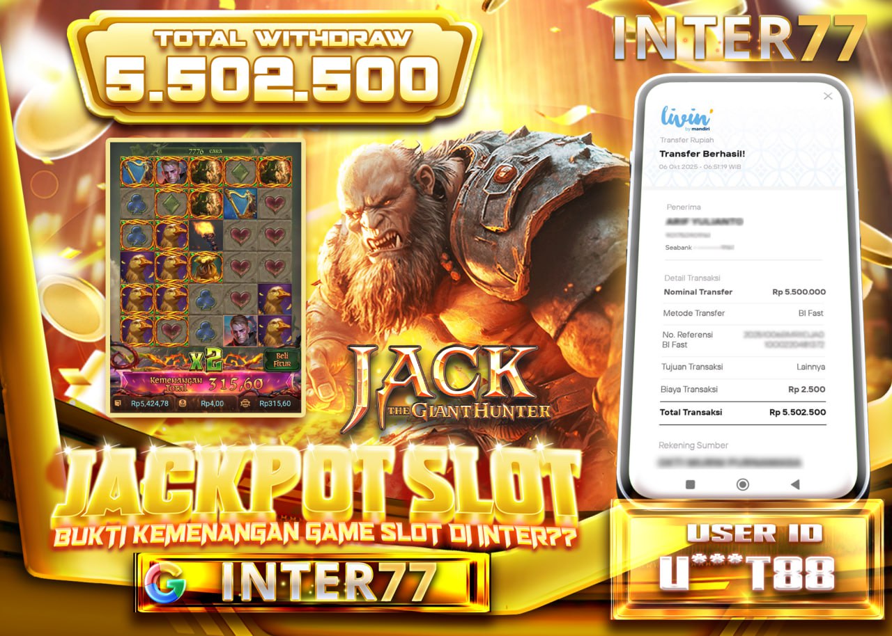 U***T88 JACKPOT JACK THE GIANT HUNTER Rp 5.502.500 - LUNAS
